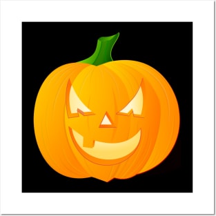 Cute Jack O Lantern Happy Halloween Posters and Art